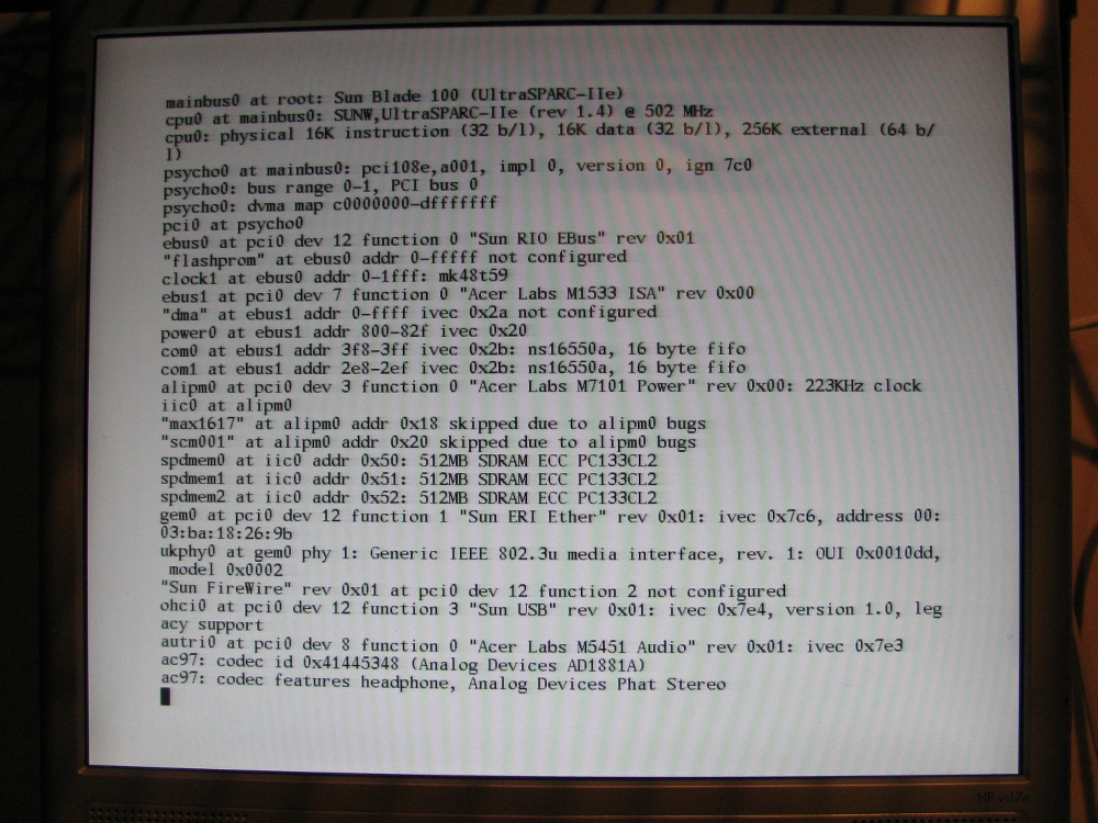 smyslov booting OpenBSD